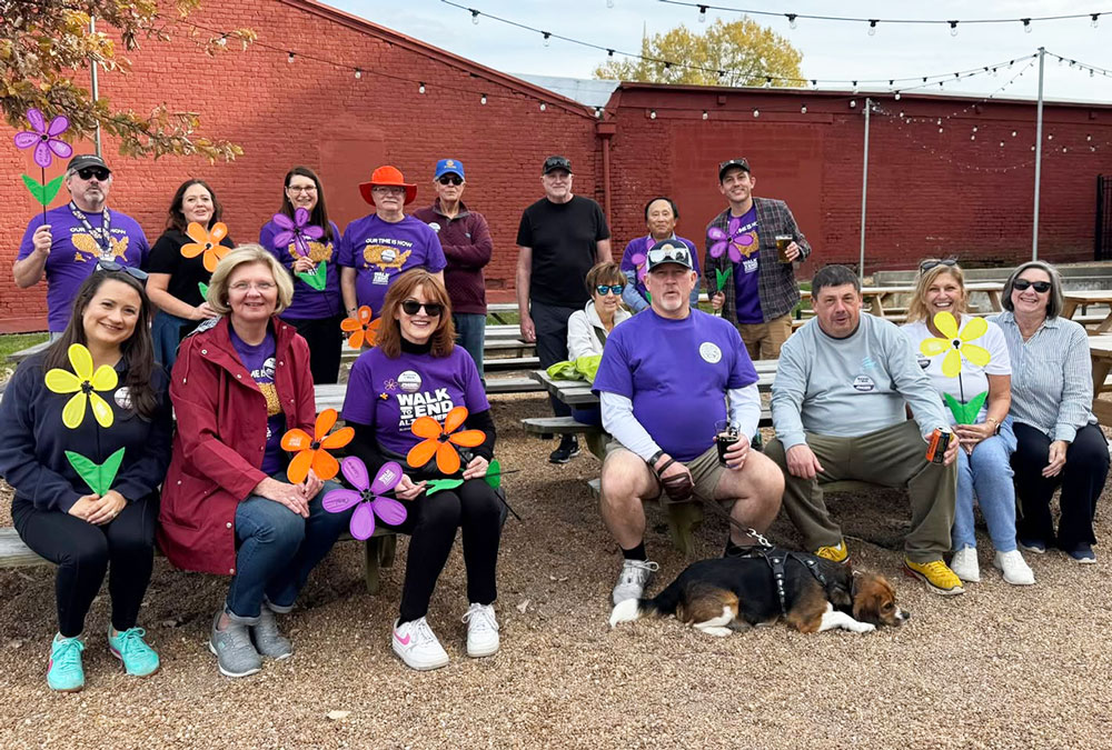 Rotarians participating in the Walk to End Alzheimer's